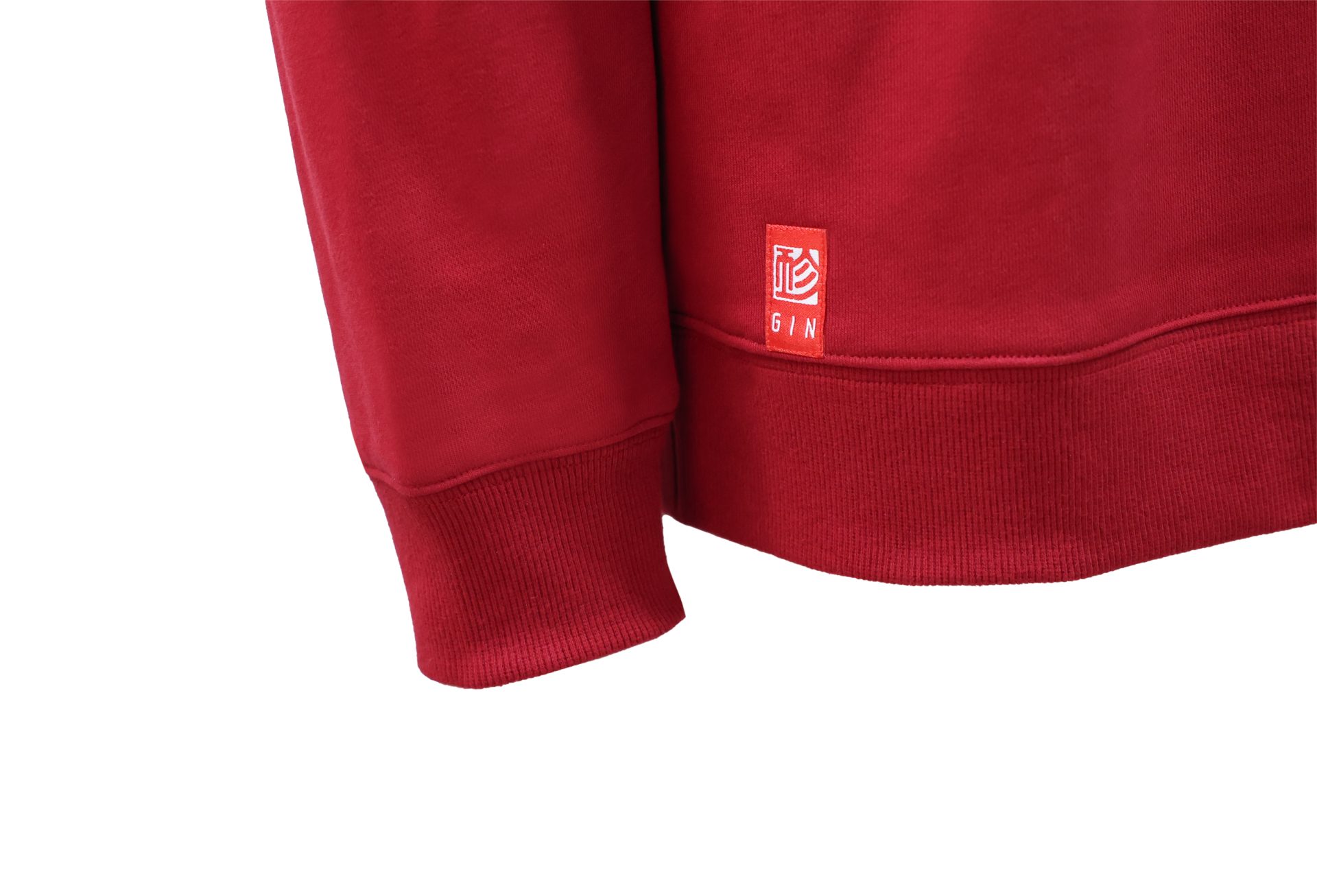 GIN Logo Sweatshirt – Dark Red - Image 3