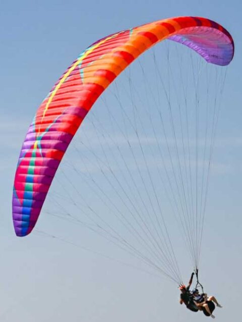 BGD Dual 3 tandem paraglider in flight